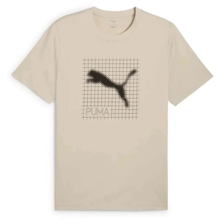 Camiseta de Manga Corta Puma Tech Graphic para hombre en color beige - 1