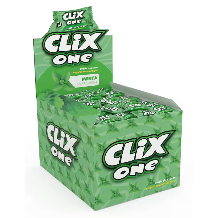 CLIX ONE CHICLE SABOR MENTA 200UD - 1