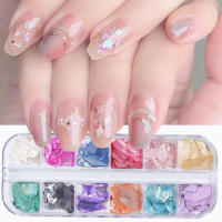 12 Grillas De Esmalte De Uñas Con Esmaltes De Concha De Abulón Decoración Natural 3D Para Manicura DIY Adornos De Belleza Herramienta De Técnica De Uñas - details 4