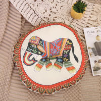 Cojín Redondo Vintage Para Silla Estilo Bohemio Retro Étnico Tapete Tatami Para Rincón De Ventana Almohada Colchoneta De Piso - details 0