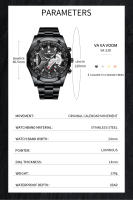Reloj De Lujo Para Hombre 2023 Marca Top Deportivo Casual Oro Resistente Al Agua Cuarzo Reloj De Mano Con Correa De Acero Inoxidable Y Dial Resistente Al Choque - details 3