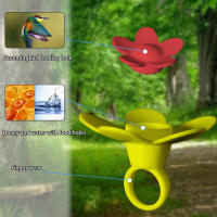 Alimentador de anillo de colibrí amarillo y rojo, herramienta para atraer colibríes, alimentador de pájaros para jardín al aire libre - details 1