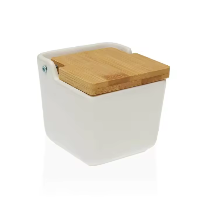 Salero con Tapa Versa Blanco Dolomita (9 x 8 x 9 cm) - 1