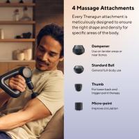 THERABODY THERAGUN PRIME - Pistola de Masaje Profesional, Alivio del Dolor y Terapia Muscular Profunda con Diseño Ergonómico, Bluetooth y App Inteligente, 4 Accesorios Incluidos - Mejora Movilidad y Relaja Tensión Muscular - details 2