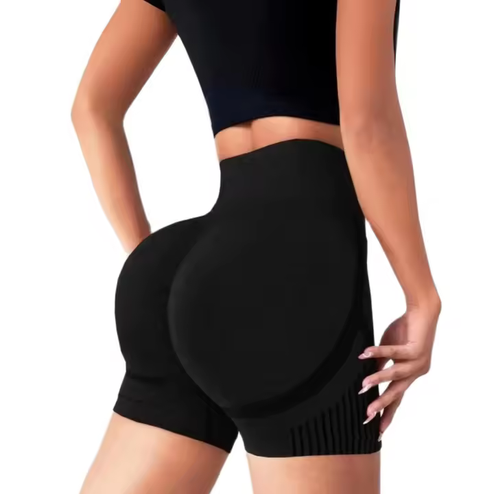 Shorts De Yoga Para Mujer Cintura Alta Fitness Running Pantalones De Gimnasio Levantamiento De Glúteos Sportswear Yoga Push up Shorts De Entrenamiento - 1