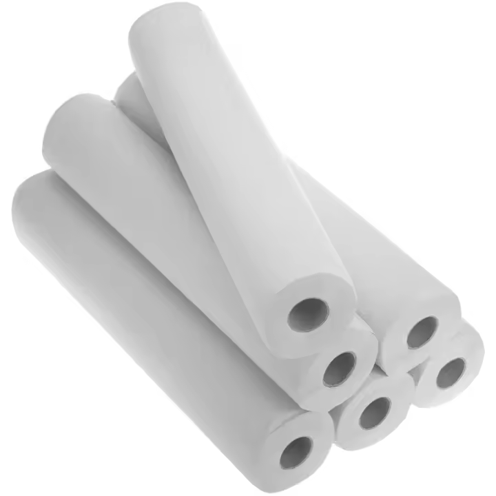 Papel Camilla Rollo Gofrado Blanco Eco Sin Precorte  Caja 6 Unidades 60m - 1