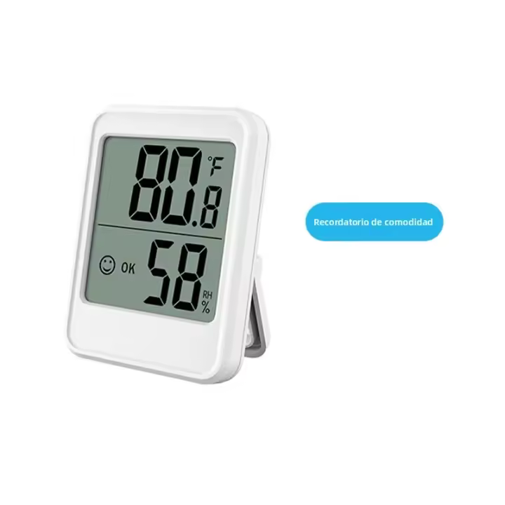 Termómetro Y Higrómetro Digital Con Pantalla Táctil Y Magnete Estación Climática Con Luz Trasera Para El Hogar Medidor De Temperatura Y Humedad - 1