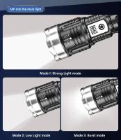 Linterna Táctica LED De Alta Potencia Recargable USB Luz Fuerte Impermeable Torcha Poderosa Lámpara Super Brillante Para Exteriores - details 4