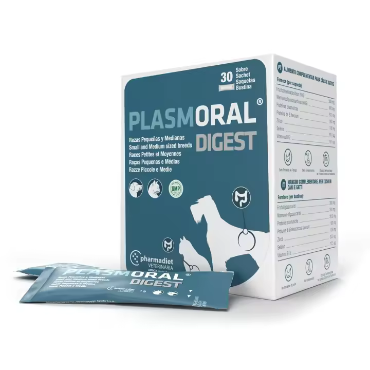 Plasmoral Digest Pharmadiet Razas Pequeñas y Medianas 30 sobres - 1