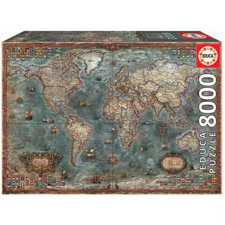 EDUCA BORRAS - PUZZLE 8000 PIEZAS - MAPAMUNDI - 18017 - 1