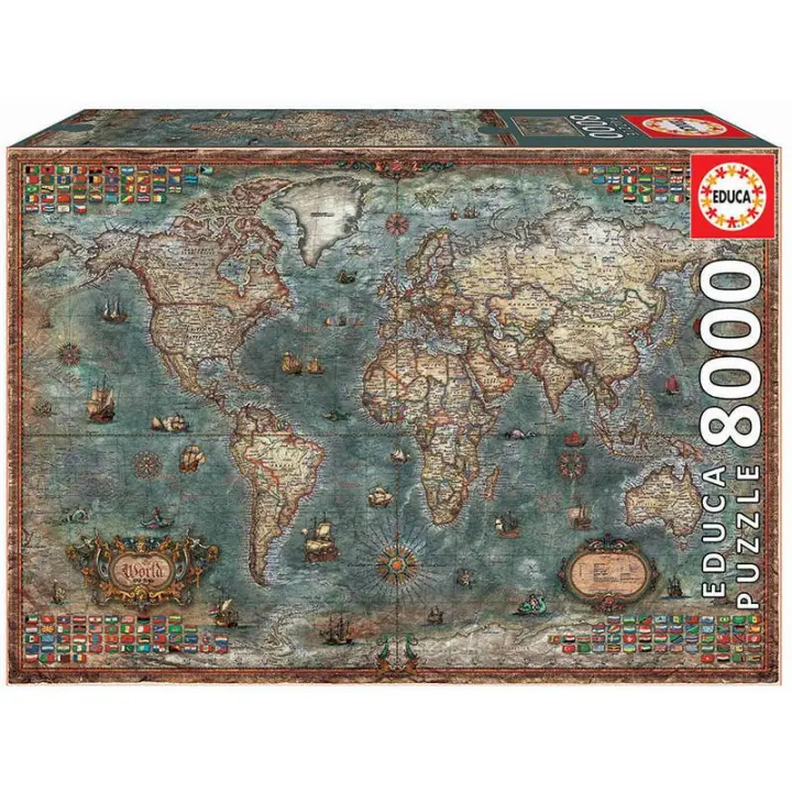 EDUCA BORRAS - PUZZLE 8000 PIEZAS - MAPAMUNDI - 18017 - 1