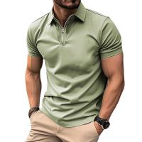 Camisa Polo Hombre Manga Corta Cierre De Cremallera Ligera Para Verano Moda Casual Deporte Jogger Tops Grandes - details 5