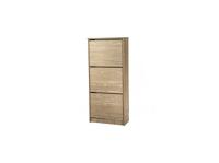 Mueble Zapatero Serie Volga 51AB Topkit Zapatero estrecho alto Armario de 3 puertas abatibles con Medidas 123x54x25 - details 0