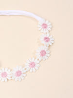 Diadema De Encaje Para Bebé Con Flor Elegante Accesorio De Cabello Elástico Para Niñas Adecuado Para Primavera Y Verano Material Poliéster - details 7