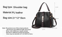 Nueva Llegada Bolso De Hombro De Cuero PU Para Mujer Color Sólido Bandolera Pequeña Monedero Con Cierre De Cremallera - details 0