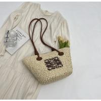 Bolso de paja Bolso de gran capacidad Bolso de mano tejido a mano Bolso de Playa para Mujer (1 Unidad, beige) （A 50*28*19cm）（a34*20*13） - details 3