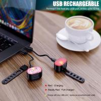 Luz Frontal Y Trasera Para Bicicleta USB Recargable LED Impermeable Para MTB Piezas De Bicicleta Luz De Manillar IPX 6 - details 2