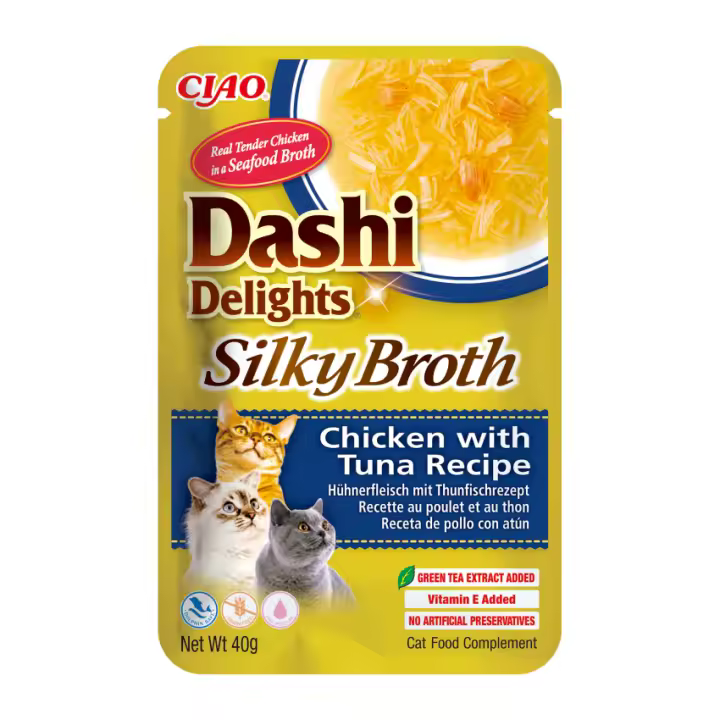 Inaba Churu Dashi Delights Silky Broth con Pollo y Atún (12 unidades x 40 gr) - 1