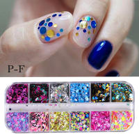 Polvo De Uñas Plateado Y Plateado Con Brillo 3D De 12 Celdas Decoración De Uñas Brillante Con Brillo Holográfico Accesorios Para Manicura - details 9