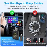 Adaptador inalámbrico Mini Android Auto y adaptador inalámbrico Carplay, adaptador inalámbrico Carplay 2 en 1 Para Carplay with Cable OEM Android Auto Car, adaptador inalámbrico CarPlay para iPhone IOS 10 +/Android 11 +, USB-C/USB - details 0