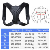 Corrector De Postura Cuello Espalda Ajustable Soporte De Correa Alivio Del Dolor Negro Tallas XS a XL Corset De Hombro Para Hombres Y Mujeres - details 4