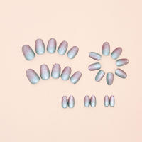 Kit De Uñas Postizas De Presión Para Mujeres Y Niñas 24 Piezas Juego De Uñas Postizas Cortas Cuadradas Con Diseño De Flores Geométricas Y Brillo Moda Oficina - details 75