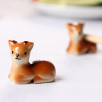 Porta Palillos De Cerámica Con Diseño De Ciervo Sika Adorable Para Uso Diario Y Decoración De La Mesa Regalo Práctico Y Estético - details 0