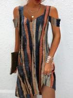 Vestido Sin Mangas Casual De Verano Para Mujer Tallas Grandes S-5XL Color Sólido Ethnic Impresión Cuello En V Halter Vestido Ligero - details 4