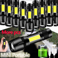 Linterna LED De Alta Potencia Recargable Portátil Con Luz Lateral De Longitud De Rayo Para Exteriores Y Uso Doméstico - details 2