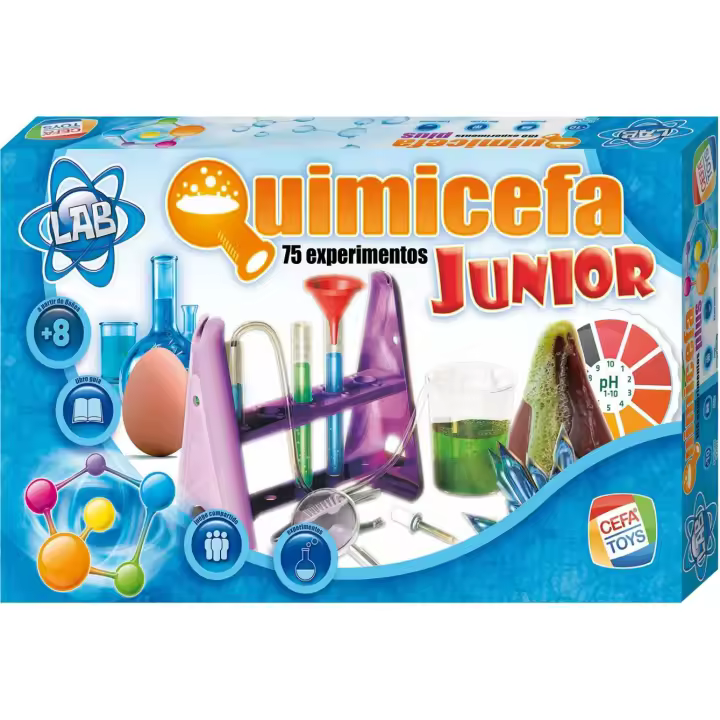 Cefatoys Quimicefa Junior - 75 Experimentos de Química Divertidos e Inofensivos - 1