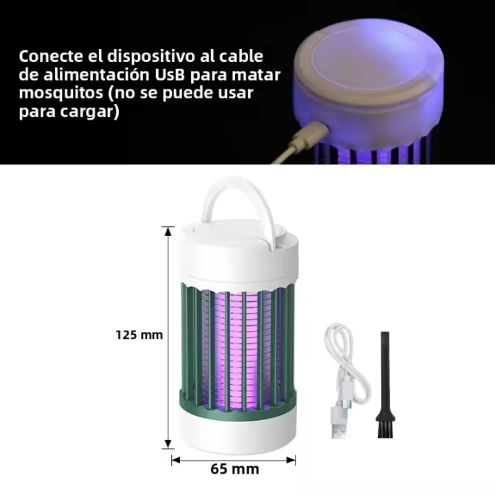 Lampara UV Anti Mosquitos Eléctricos Portátil Recargable USB Trap De Insectos Para Camping Al Aire Libre Control Remoto Sin Fitas O Pilas - 1