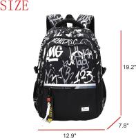 Mochila de viaje para la universidad, negocios y academia de gran capacidad con estampados informales y elegantes - details 2