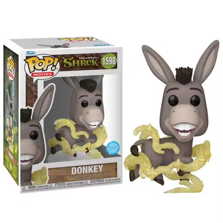 FUNKO POP! SHREK 30 ANIVERSARIO DW - ASNO (CON BRILLO), 81172, Nº1598, TIENDA CON LICENCIA OFICIAL - 1