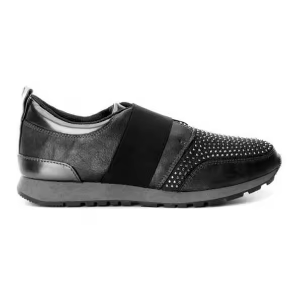 B3D Zapatos Mujer Urbanas Sin Cierre 41380 NEGRO - Decoración Strass - Envío Gratis - 1