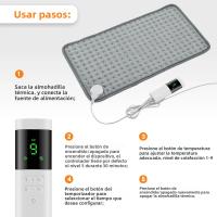 Almohadilla De Calor Eléctrica Multifuncional Con 9 Niveles De Temperatura Soporte Lumbar Cintura Pierna Abdomen Cobertor Caliente Para Oficina Y Hogar - details 10