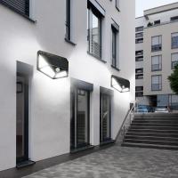Lámpara De Pared Solar Con Sensor De Movimiento 100 LEDs 4 Lados Luz Exterior Impermeable Para Jardín Y Courtyard Moderno - details 7