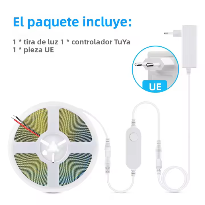 Tira De Luz LED COB Flexible WIFI Tuya Smart Life 5MM Ancho Ultra Fino Para Decoración De Cocina Armarios Habitaciones 12V - 1