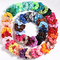 Scrunchies De Seda Y Satén Para Mujer Y Niñas Cinta Elástica De Pelo Accesorios De Moda Paquete De 10/30/50 Piezas - details 2