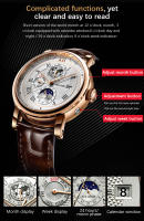 Reloj Mécanico Para Hombre TEVISE 2025 Resistantes Al Agua Con Fase Lunar Cuero De Lujo Automático De Marca Top Reloj De Pulsera - details 15