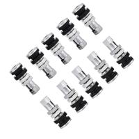 10pcs Válvulas De Rueda De Metal Para Coche Camión Motocicleta Con Tapa Antipolvo Corto Estilo TR161 - details 1