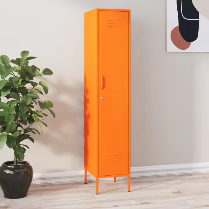 vidaXL Armario de taquilla de acero naranja 35x46x180 cm - 1
