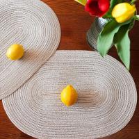 1/4/10pcs Tapetes De Comedor Oval Tejidos Resistentes Al Calor 35x50cm Tapetes Grandes Para Mesas American Style Ecológicos Vinilo - details 12
