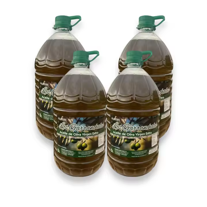 (PACK 4X5L) Aceite de Oliva Virgen Extra Artesano "Los Garranchales" – Sin Filtrar, Prensado en Frío, de Sabor Intenso y Natural, Elaborado en Almazara Propia a Partir de Cosecha Familiar Seleccionada. - 1