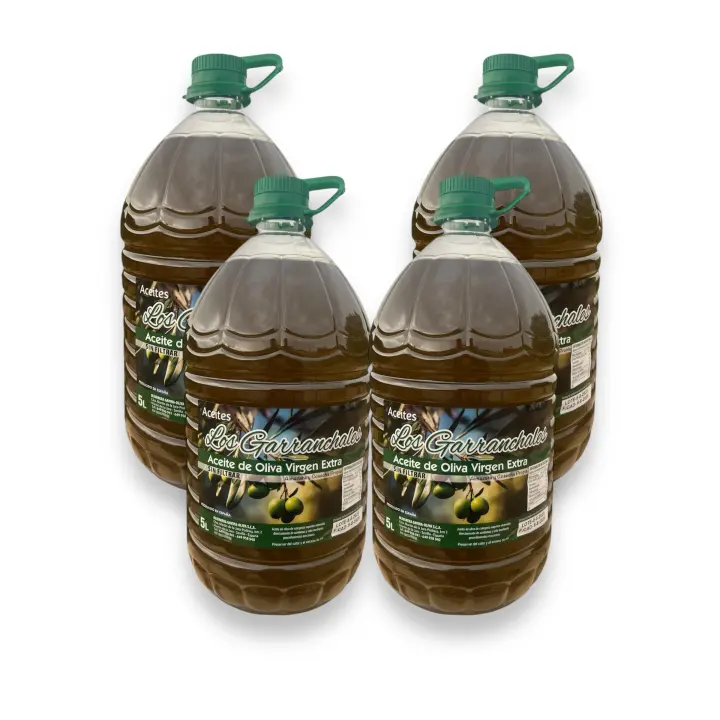 (PACK 4X5L) Aceite de Oliva Virgen Extra Artesano "Los Garranchales" – Sin Filtrar, Prensado en Frío, de Sabor Intenso y Natural, Elaborado en Almazara Propia a Partir de Cosecha Familiar Seleccionada. - 1