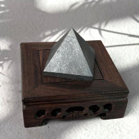 Torre De Pirámide De Cristal Natural 5CM Con Shungite Negro Piedras De Energía Para Reiki Hechicería Feng Shui Meditación Decoración - details 4
