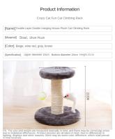 Marco De Juego Para Gatos Doble Capa Plataforma De Salto Divertida Herramienta De Madera Sisal Para Gatos Pequeños Casa - details 0