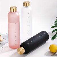 Botella de Agua Minimalista Motivacional con Marcador de Tiempo 1000ml Negro - details 4