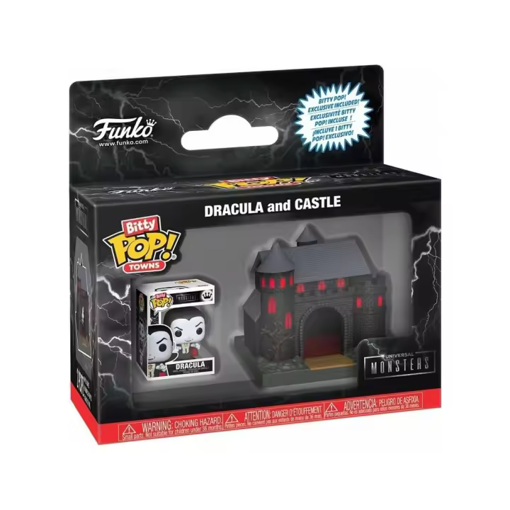 Funko Pop Bitty Towns Universal Monsters Figura Dracula con Castillo - 1