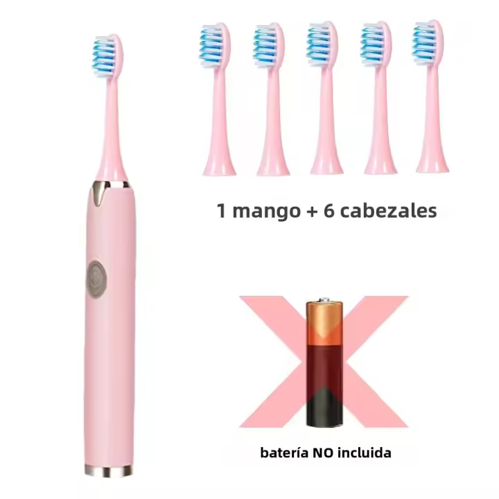 Tongwode Cepillo De Dientes Eléctrico Sonic IPX7 Impermeable Para Adultos Parejas Uso Doméstico Cerda Suave Reemplazable Con 6 Cabezas De Cepillo - 1