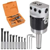 vidaXL Set de Herramientas Perforación (15 Piezas) Cabezal 50mm Torno Modelo MT2-F1-12, MT3-F1-12 - details 0